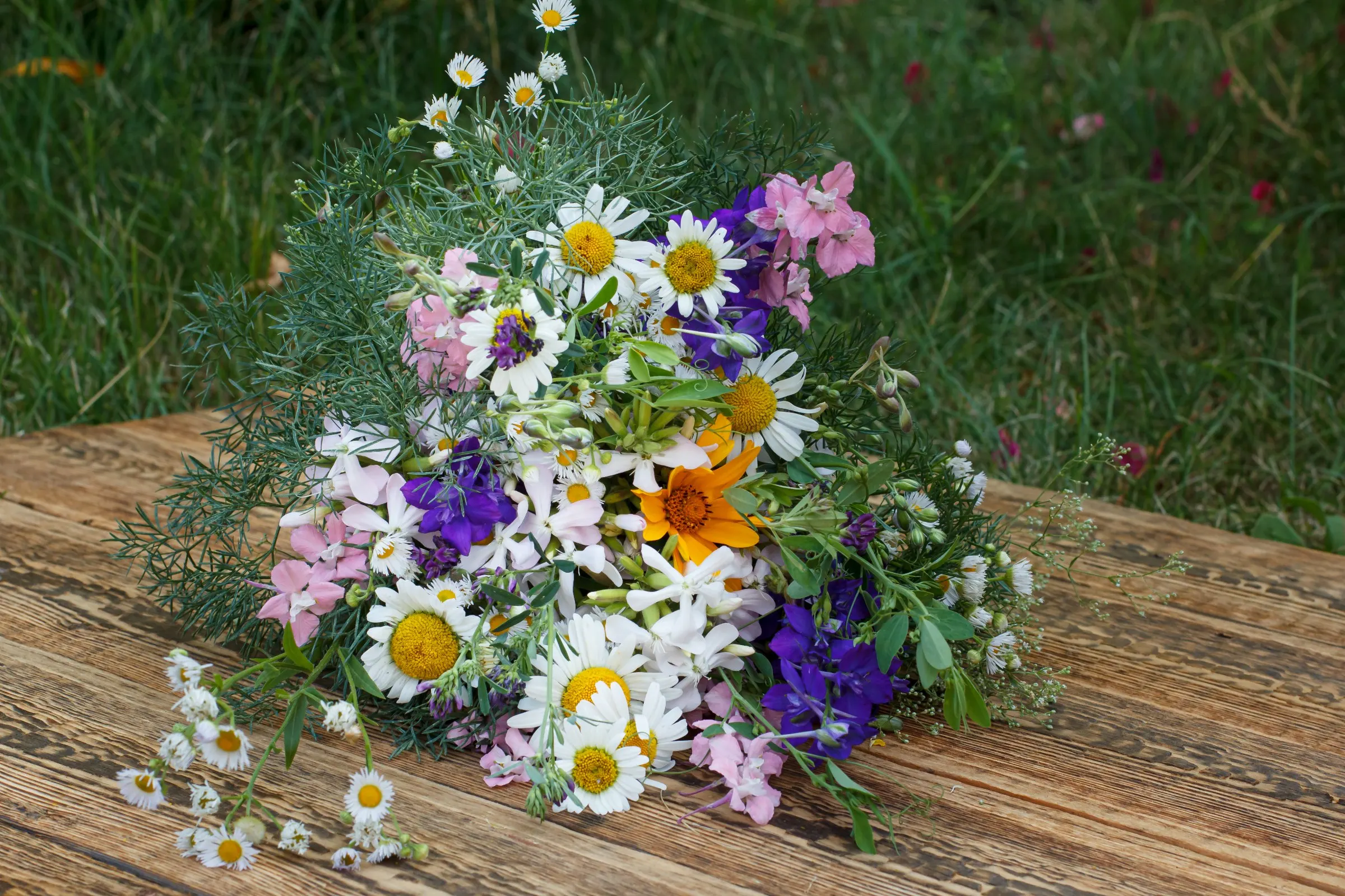 Bouquet de fleurs prêt à être livré