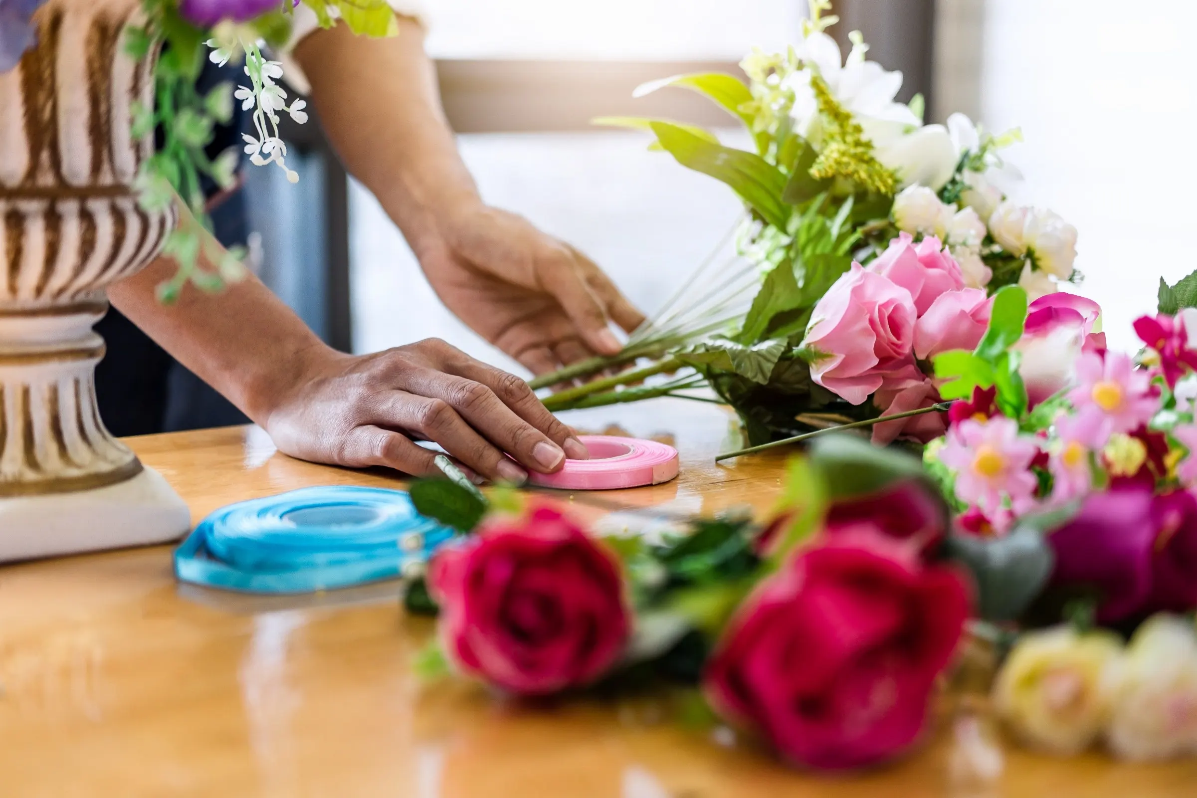 Bouquet de fleurs prêt à être livré